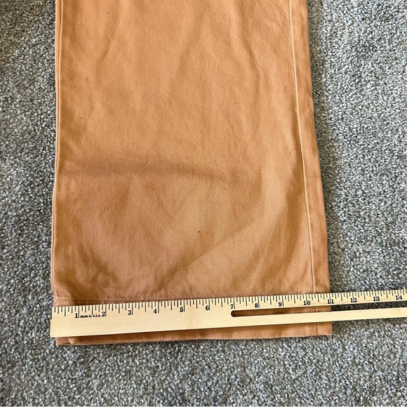 Club Monaco pants womens 4 orange high rise wide‎ leg cotton baddie coastal - Picture 15 of 15